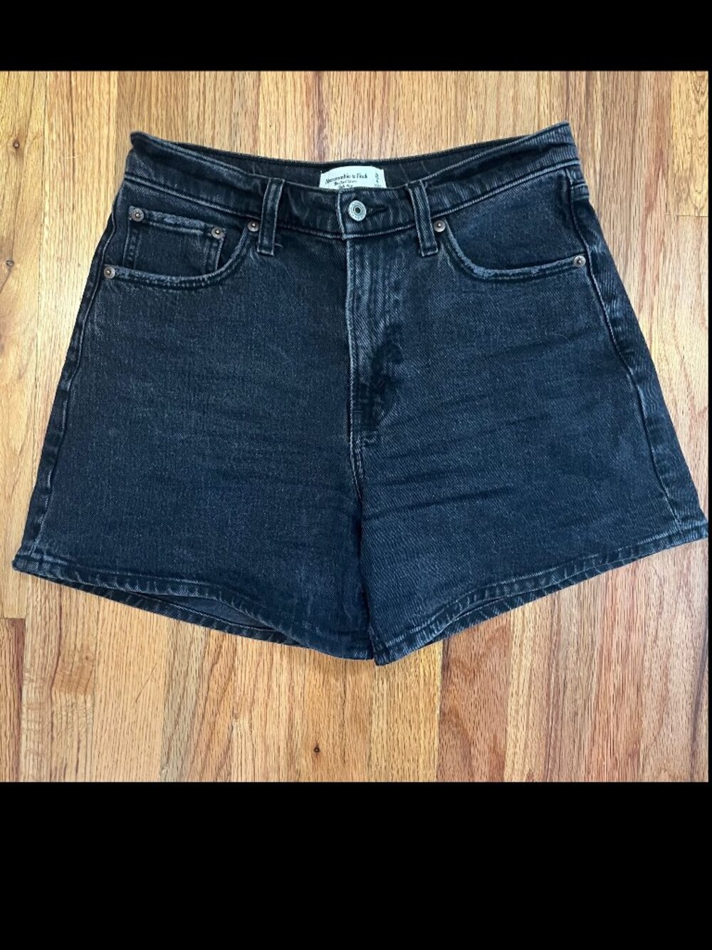 Abercrombie & Fitch The Dad Short High Rise Black 28 (6)